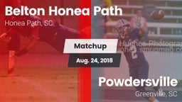 Matchup: Belton Honea Path vs. Powdersville  2018