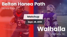 Matchup: Belton Honea Path vs. Walhalla  2018