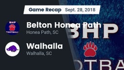 Recap: Belton Honea Path  vs. Walhalla  2018