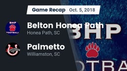 Recap: Belton Honea Path  vs. Palmetto  2018