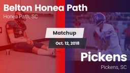 Matchup: Belton Honea Path vs. Pickens  2018