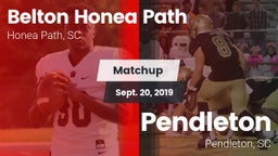 Matchup: Belton Honea Path vs. Pendleton  2019