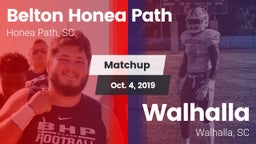 Matchup: Belton Honea Path vs. Walhalla  2019
