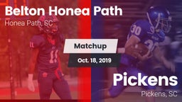 Matchup: Belton Honea Path vs. Pickens  2019