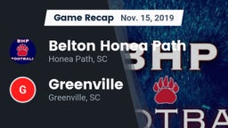 Recap: Belton Honea Path  vs. Greenville  2019