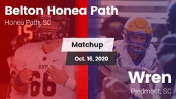 Matchup: Belton Honea Path vs. Wren  2020