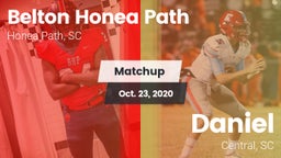 Matchup: Belton Honea Path vs. Daniel  2020