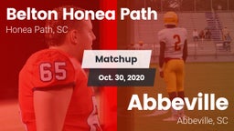 Matchup: Belton Honea Path vs. Abbeville  2020