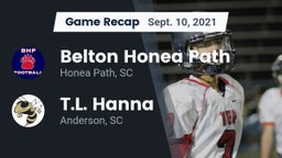 Recap: Belton Honea Path  vs. T.L. Hanna  2021