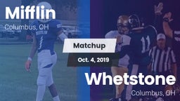 Matchup: Mifflin vs. Whetstone  2019