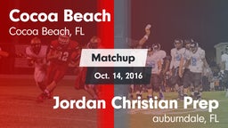 Matchup: Cocoa Beach vs. Jordan Christian Prep 2016
