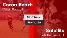 Matchup: Cocoa Beach vs. Satellite  2016