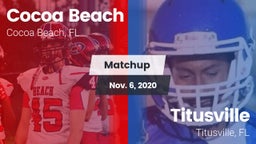 Matchup: Cocoa Beach vs. Titusville  2020