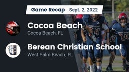 Recap: Cocoa Beach  vs. Berean Christian School 2022