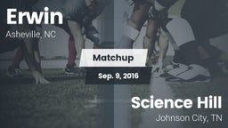 Matchup: Erwin vs. Science Hill  2016