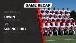 Recap: Erwin  vs. Science Hill  2016