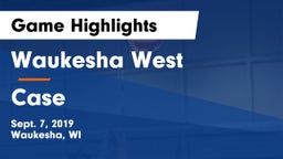 Waukesha West  vs Case  Game Highlights - Sept. 7, 2019