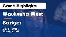 Waukesha West  vs Badger  Game Highlights - Oct. 21, 2023