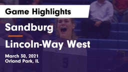 Sandburg  vs Lincoln-Way West  Game Highlights - March 30, 2021