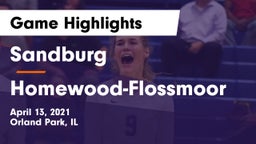 Sandburg  vs Homewood-Flossmoor  Game Highlights - April 13, 2021