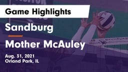 Sandburg  vs Mother McAuley  Game Highlights - Aug. 31, 2021