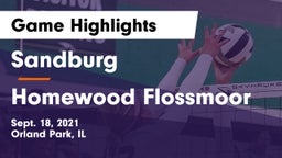 Sandburg  vs Homewood Flossmoor Game Highlights - Sept. 18, 2021