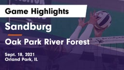 Sandburg  vs Oak Park River Forest Game Highlights - Sept. 18, 2021