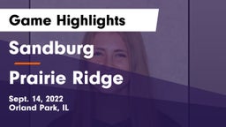 Sandburg  vs Prairie Ridge Game Highlights - Sept. 14, 2022