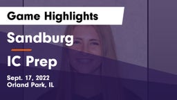 Sandburg  vs IC Prep Game Highlights - Sept. 17, 2022