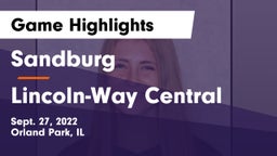 Sandburg  vs Lincoln-Way Central  Game Highlights - Sept. 27, 2022