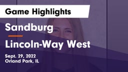 Sandburg  vs Lincoln-Way West  Game Highlights - Sept. 29, 2022