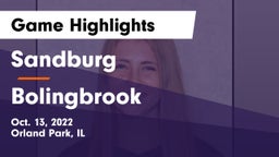 Sandburg  vs Bolingbrook  Game Highlights - Oct. 13, 2022
