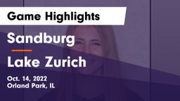 Sandburg  vs Lake Zurich Game Highlights - Oct. 14, 2022