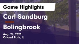 Carl Sandburg  vs Bolingbrook  Game Highlights - Aug. 26, 2023