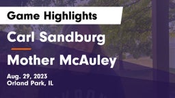 Carl Sandburg  vs Mother McAuley  Game Highlights - Aug. 29, 2023