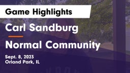 Carl Sandburg  vs Normal Community  Game Highlights - Sept. 8, 2023