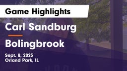 Carl Sandburg  vs Bolingbrook  Game Highlights - Sept. 8, 2023