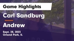 Carl Sandburg  vs Andrew  Game Highlights - Sept. 28, 2023