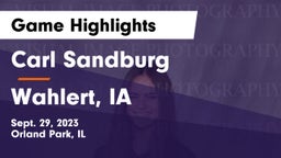 Carl Sandburg  vs Wahlert, IA Game Highlights - Sept. 29, 2023