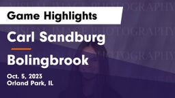 Carl Sandburg  vs Bolingbrook  Game Highlights - Oct. 5, 2023