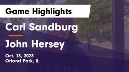 Carl Sandburg  vs John Hersey  Game Highlights - Oct. 13, 2023