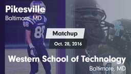 Matchup: Pikesville vs. Western School of Technology 2016