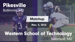 Matchup: Pikesville vs. Western School of Technology 2016