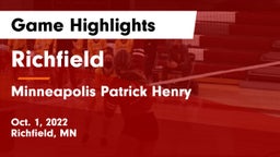 Richfield  vs Minneapolis Patrick Henry  Game Highlights - Oct. 1, 2022