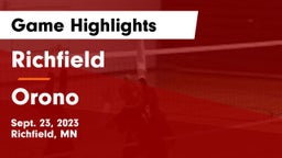 Richfield  vs Orono  Game Highlights - Sept. 23, 2023