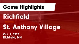 Richfield  vs St. Anthony Village  Game Highlights - Oct. 3, 2023