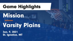 Mission  vs Varsity Plains Game Highlights - Jan. 9, 2021