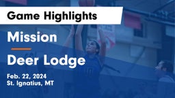 Mission  vs Deer Lodge Game Highlights - Feb. 22, 2024