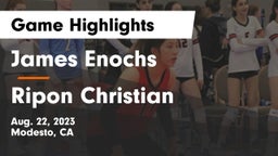 James Enochs  vs Ripon Christian Game Highlights - Aug. 22, 2023