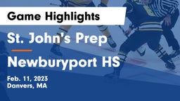 St. John's Prep vs Newburyport HS Game Highlights - Feb. 11, 2023